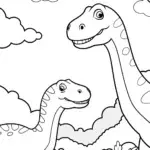 Dinosaurs painting clouds