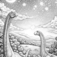 Dinosaurs observing the stars