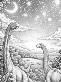 Dinosaurs observing the stars