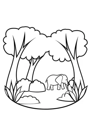Avengers in a wildlife sanctuary coloring pages