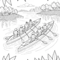 Leaf boat regatta