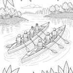 Leaf boat regatta