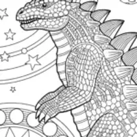 Godzilla racing in space