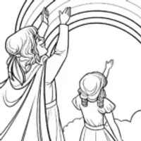 Dream Weavers creating a rainbow