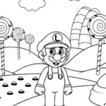 Luigi in a candy wonderland