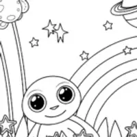 Rainbow Friends in a cosmic garden