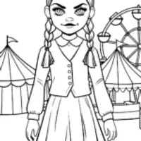 Wednesday Addams at the carnival