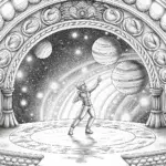 Venom dancing in a cosmic theater