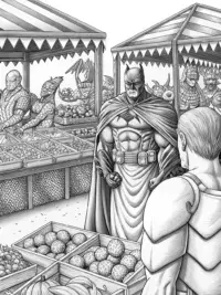 Batman at the alien market