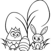 Owl and rabbit Easter adventure