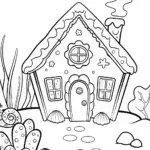 Gingerbread house underwater scene