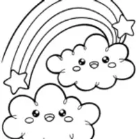 Cute cloud creatures parade