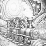 Bluey and Bingo’s enchanted train ride