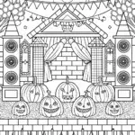 Halloween music festival scene