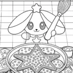 Cinnamoroll baking on a star