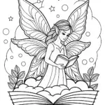Fairy librarian organizing dreams