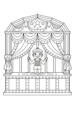 Luigi shadow puppet show coloring pages