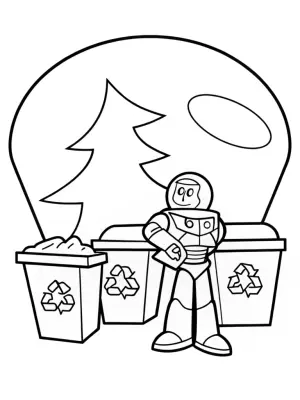 Buzz Lightyear’s recycling adventure coloring pages