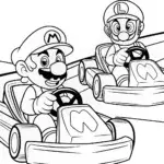 Mario and Luigi racing karts