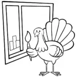 Turkey painting a mural