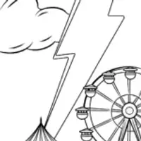 Lightning bolt at the carnival