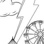 Lightning bolt at the carnival