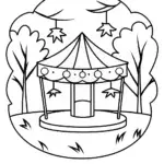 Thanksgiving carousel in the forest