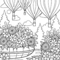 Floral festival in a floating garden