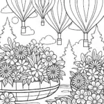 Floral festival in a floating garden