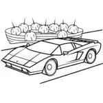 Lamborghini at the floating market