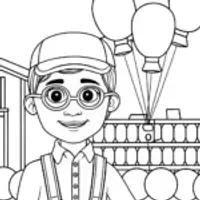 Blippi in a balloon factory