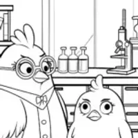 Chickens in a science lab
