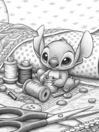 Stitch’s sewing adventure