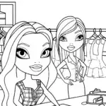 Bratz dolls in a fashion lab