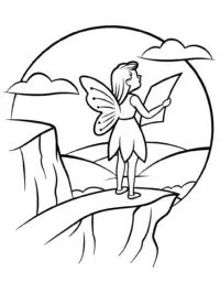 Fairy cartographer at the cliff