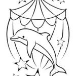 Underwater carnival with dolphin