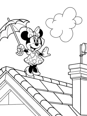 Minnie Mouse weather vane adventure coloring pages