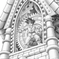 Goku in the magical clocktower