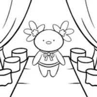 Axie the axolotl fashion show