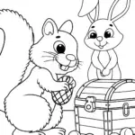 Squirrel and rabbit treasure hunt