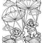 Mario and Luigi sky surfing