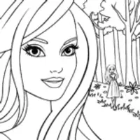 Barbie in the magical forest
