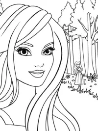 Barbie in the magical forest