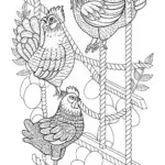 Chickens in a quirky obstacle course