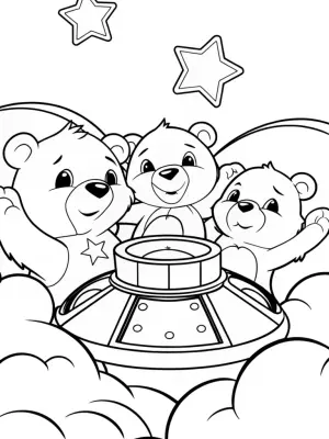 Care Bears time capsule adventure coloring pages