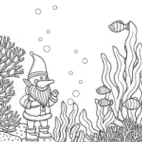Gnome conducts an underwater concert