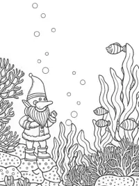Gnome conducts an underwater concert