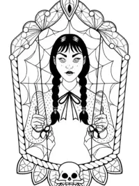 Wednesday Addams shadow puppeteer