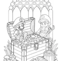 Mario and Luigi crafting treasures