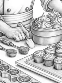 Lightning bolt chef baking treats